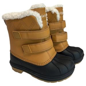 NEW Toddler Unisex 10 Denver Winter Snow Boots Shoe Waterproof Cat & Jack Tan